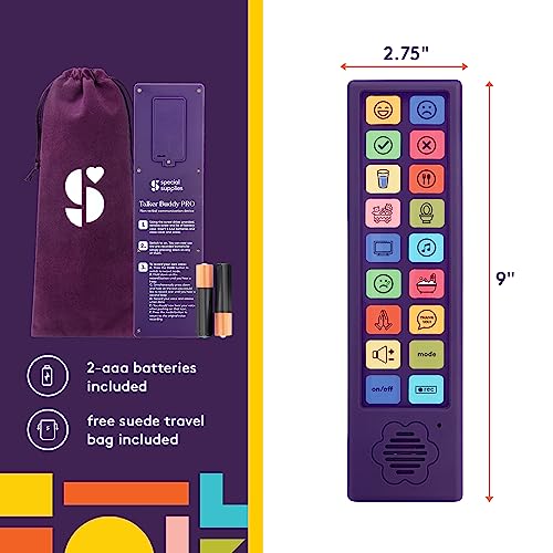 Special-Supplies-AAC-Communication-Device-for-Speech-Therapy-Talker-Buddy-Communication-Device-for-Non-Verbal-Kids-Adults-Autism-Talking-Aids-for-Home-or-School-Travel-Bag-Recording-Option
