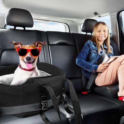 Hundetragetasche, Tragetasche Hund, Hundereisetasche mit Verstellbarer Sicherheitsleine, weiche Tasche für kleine Hunde und kleine bis mittelgroße Haustiere, Outdoor-Einkaufstasche