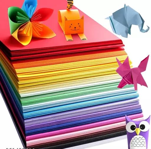 Image of A4 Color Paper Colour, 100 Sheets Pack for Art & Craft, Decoration Copy Printing Papers Sheet,Home, School, Office Stationery A4 Double Sided Colored Coloured Paper (Set of 1, Multicolor)