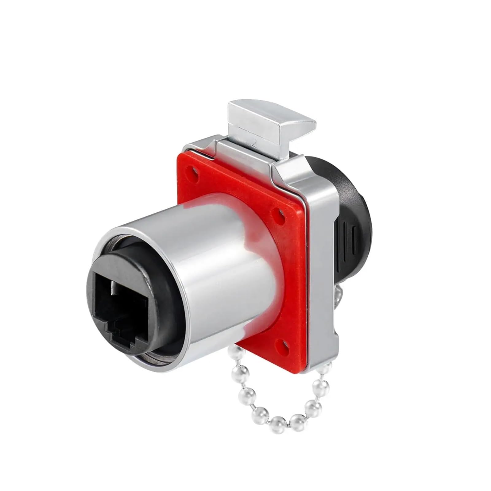 1 connecteur RJ45 avec boîtier métallique, adaptateur Ethernet, panneau 8P8C étanche, coupleur de câble réseau, connecteur LAN pour câble Ethernet (Socket)