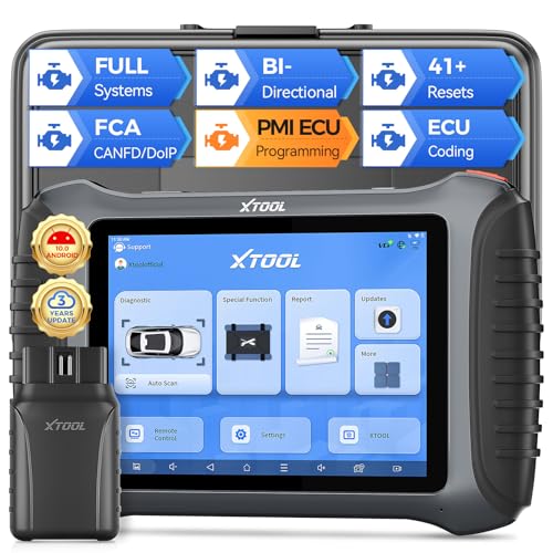 XTOOL IP900BT OBD2 Scanner, Car Diagnostic Tool with 41+Reset, ECU Coding Automotive Scanner, Wireless Vehicle Scan Tool, 4000+ Bidirectional Scan Tool, CANFD/DoIP/FCA Autoauth, Full System
