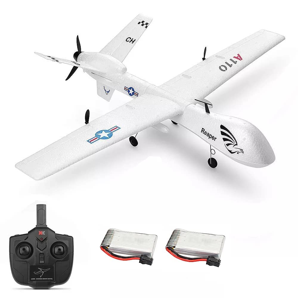 Aereo da aliante RC Aereo telecomandato ad Ala Fissa a 3 canali, Aereo radiocomandato a 2,4 GHz con stabilizzatore giroscopico a 6 Assi, eccellenti Prestazioni dell'aliante per pri