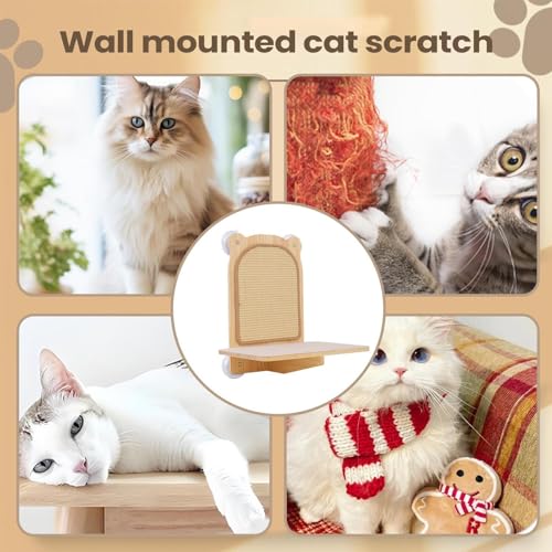 Rascador de pared para gatos de 45 cm con juguete de queso integrado 5