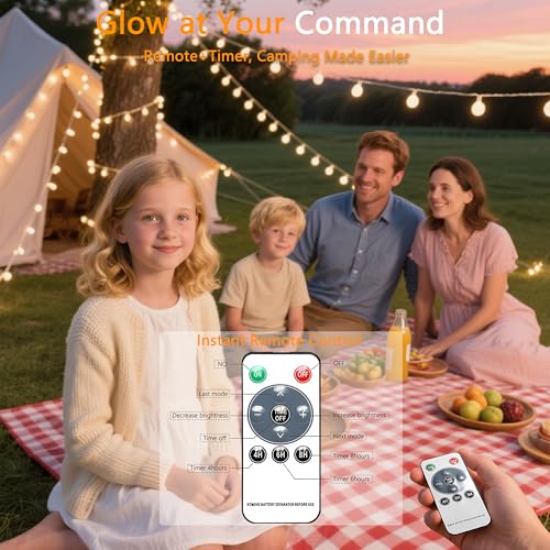 Rechargeable Fairy Lights USB with 8 Lighting Modes 16ft 50LEDs Waterproof Fairy Lights for Bedroom Outdoor Party Living Room (Rechargeable) - Image 4