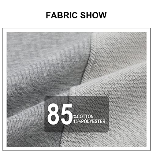 Surenow Mens Patchwork Crewneck Sweatshirt Long-Sleeve Lightweight Terry Sweatshirt Casual Workout Pullover Shirt Tops 5