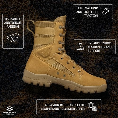 GARMONT TACTICAL T8 Defense Military Combat Boots for Men and Women, Army, Air Force, AR670-1 Compliant Footwear, Suede Leather4