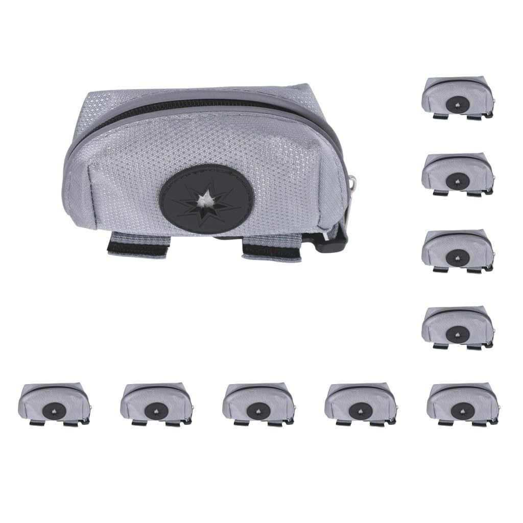 Lot de 10 distributeurs de sacs à déjections canines pour animal domestique - Avec attache laisse - Étanche - Style 01