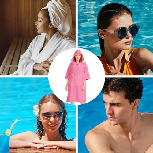 Poncho de plage pour camping et sauna | Cape absorbante unisexe - 5
