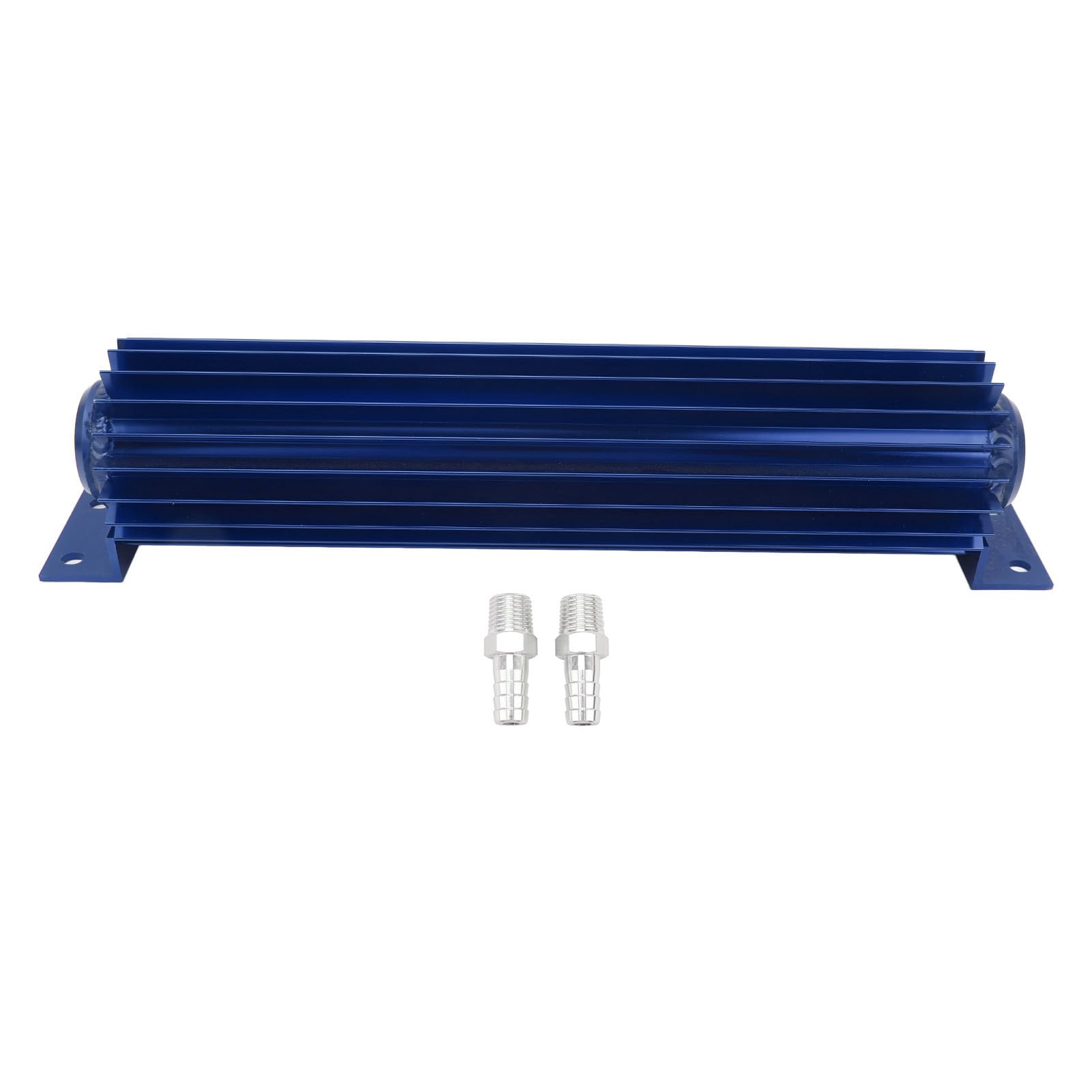 Dissipatore di Calore con Trasmissione a Doppio Passaggio in Alluminio Anodizzato Alettato a Doppio Canale, Universale per Camion per Auto (Blue)