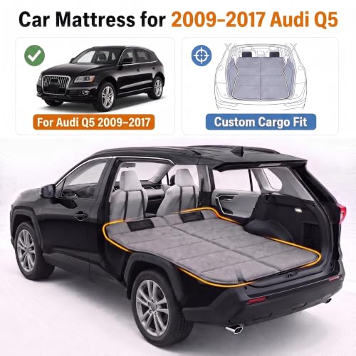 Image of Car Mattress for 2009-2017 Audi Q5, Upgraded Non-Inflatable Thickened Foam SUV Car Camping Mattress, Foldable Trunk Sleeping Pad Car Bed Mattress for Road Trips Camping Travel