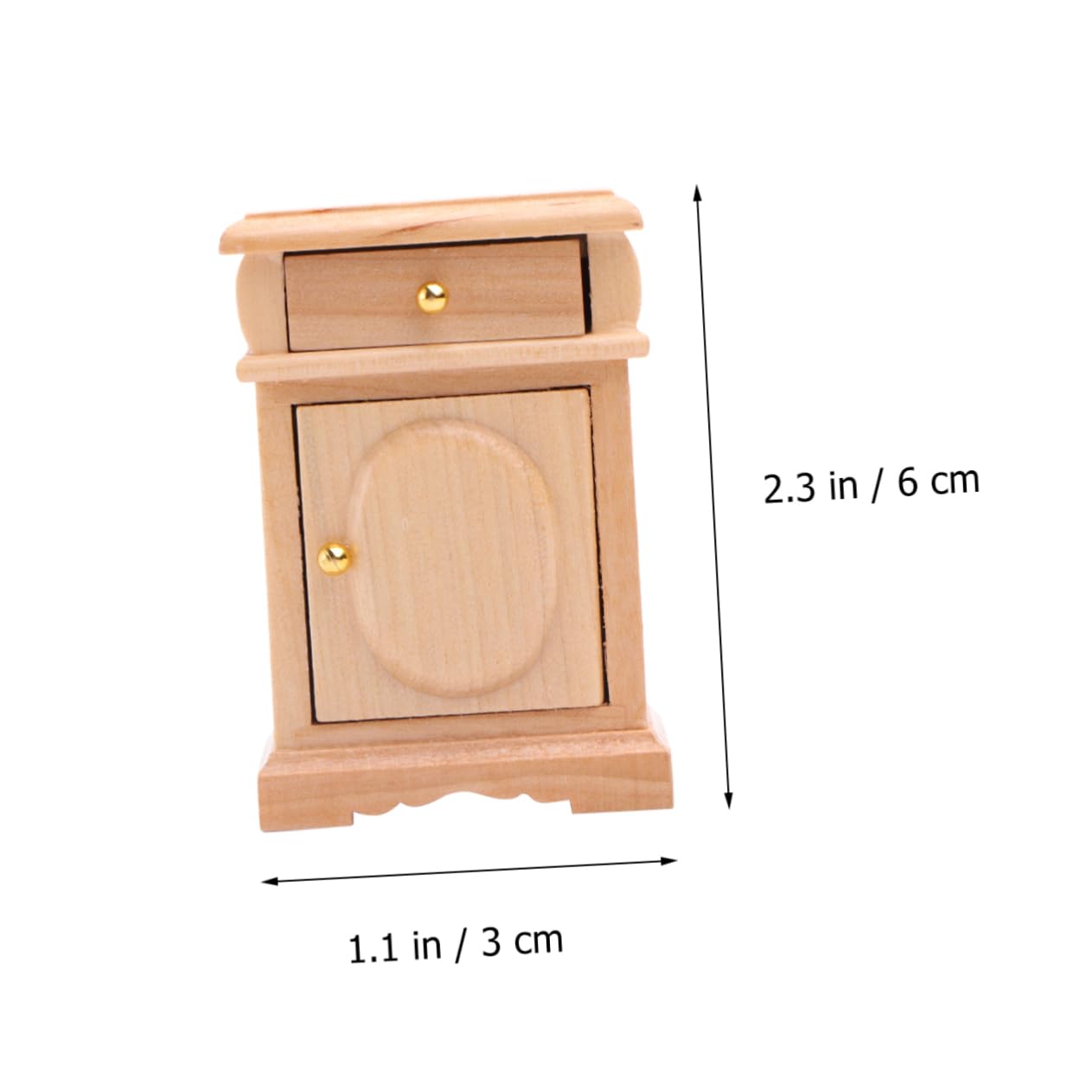 FELTECHELECTR Modern Style Miniature Night Table 1:12 Scale Miniature Dollhouse Furniture Creative Kids Room Decor