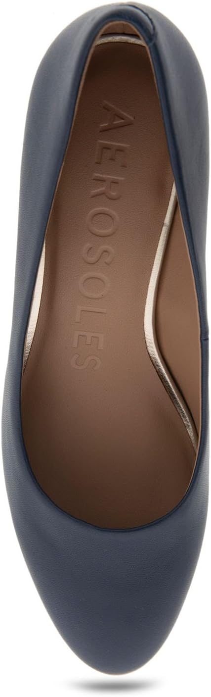 What's What Women's IRIS Pump, Navy Leather, 7.5 Wide - Image 5