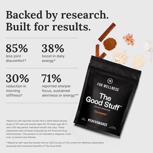 Image of The Good Stuff | Cinnamon Coffee Booster | Healthy Coffee Creamer for Focus & Energy | Keto, Non-Dairy Creamer Powder with MCT Oil, Collagen & L-Theanine | 30 Servings