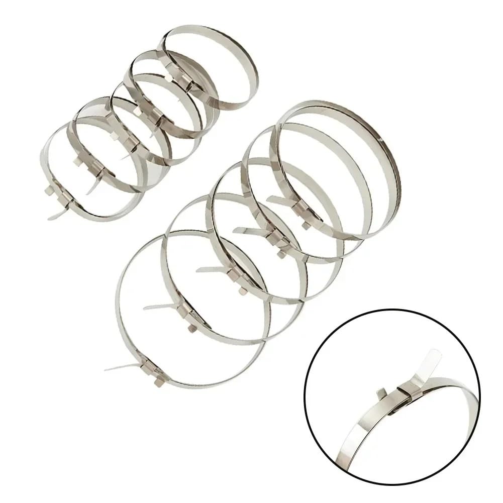CV Bott Zestaw 10 uniwersalnych klipsów do osłon przegubów przegubowych ze stali nierdzewnej, krótkie, duże paski, akcesoria samochodowe(10pcs)