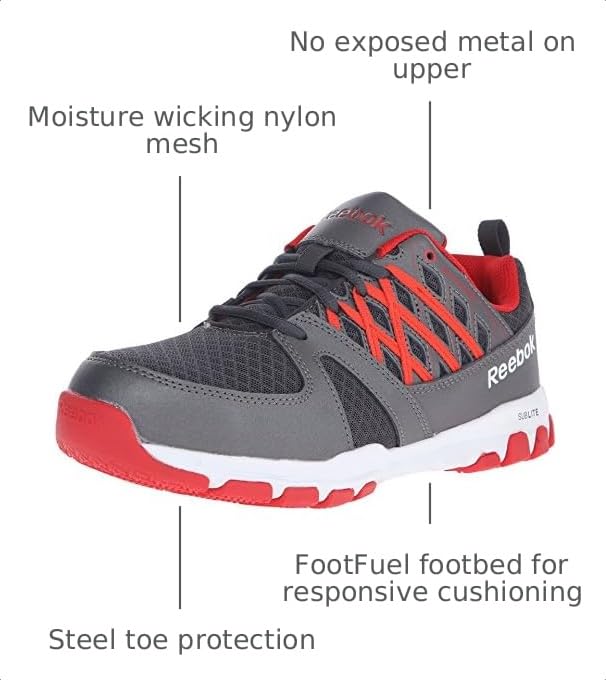 Image of Reebok Men's Rb4042 Sublite Cushion Work Safety Athletic Alloy Toe Shoes