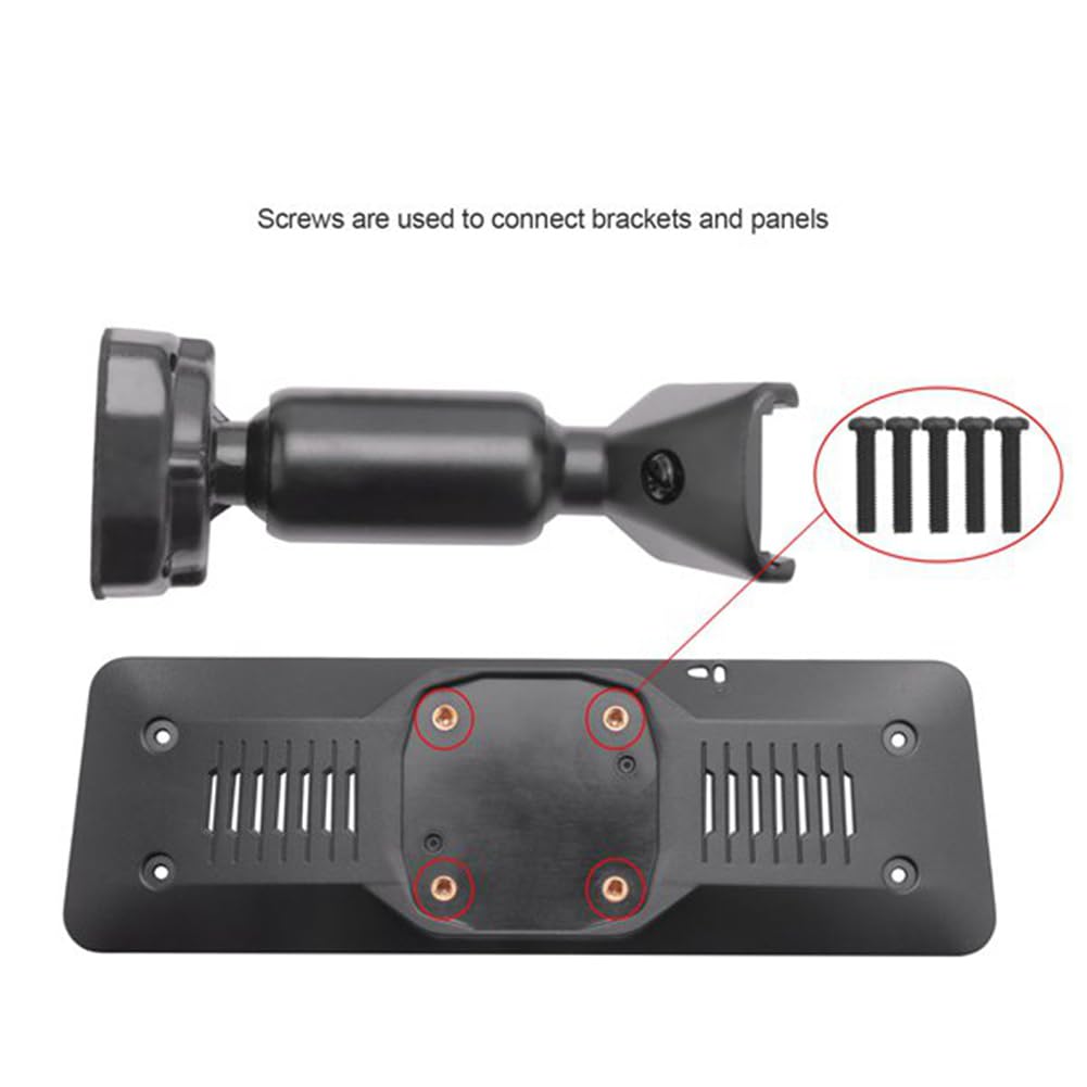Soporte de Montaje para Espejo Retrovisor de Coche con Panel Posterior de Placa Interior de Aluminio ABS, Accesorio para Interior de DVR de Coche