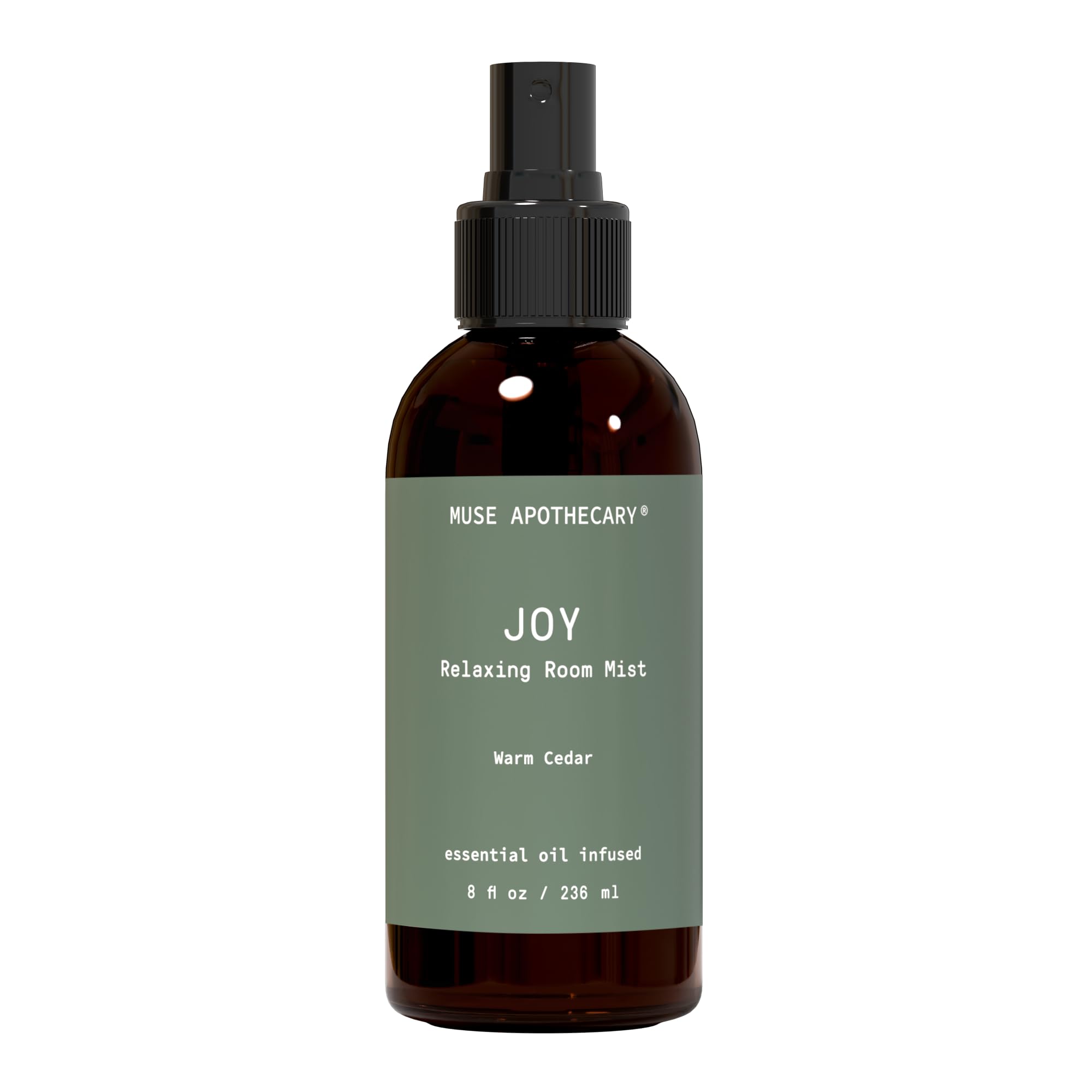 Muse Apothecary Room Ritual - Botanical Collection - Christmas Room Spray, Aromatic and Relaxing Room Mist, Air Freshener Spray, Infused with Natural Aromatherapy Essential Oils - 8 oz, Warm Cedar