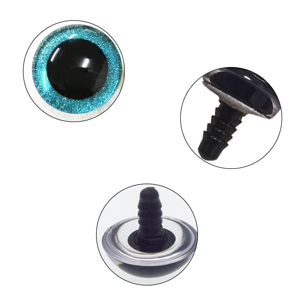 Occhi Di Plastica Con Rondelle EXCEART 1028 Occhi Di Sicurezza Per Uncinetto, In Plastica Colorata, Occhi Di Sicurezza Con Rondelle, Occhi Set Occhi 8 Misure