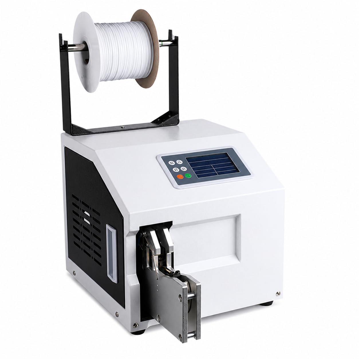 Machine automatique de torsion et de scellage de sacs avec attache