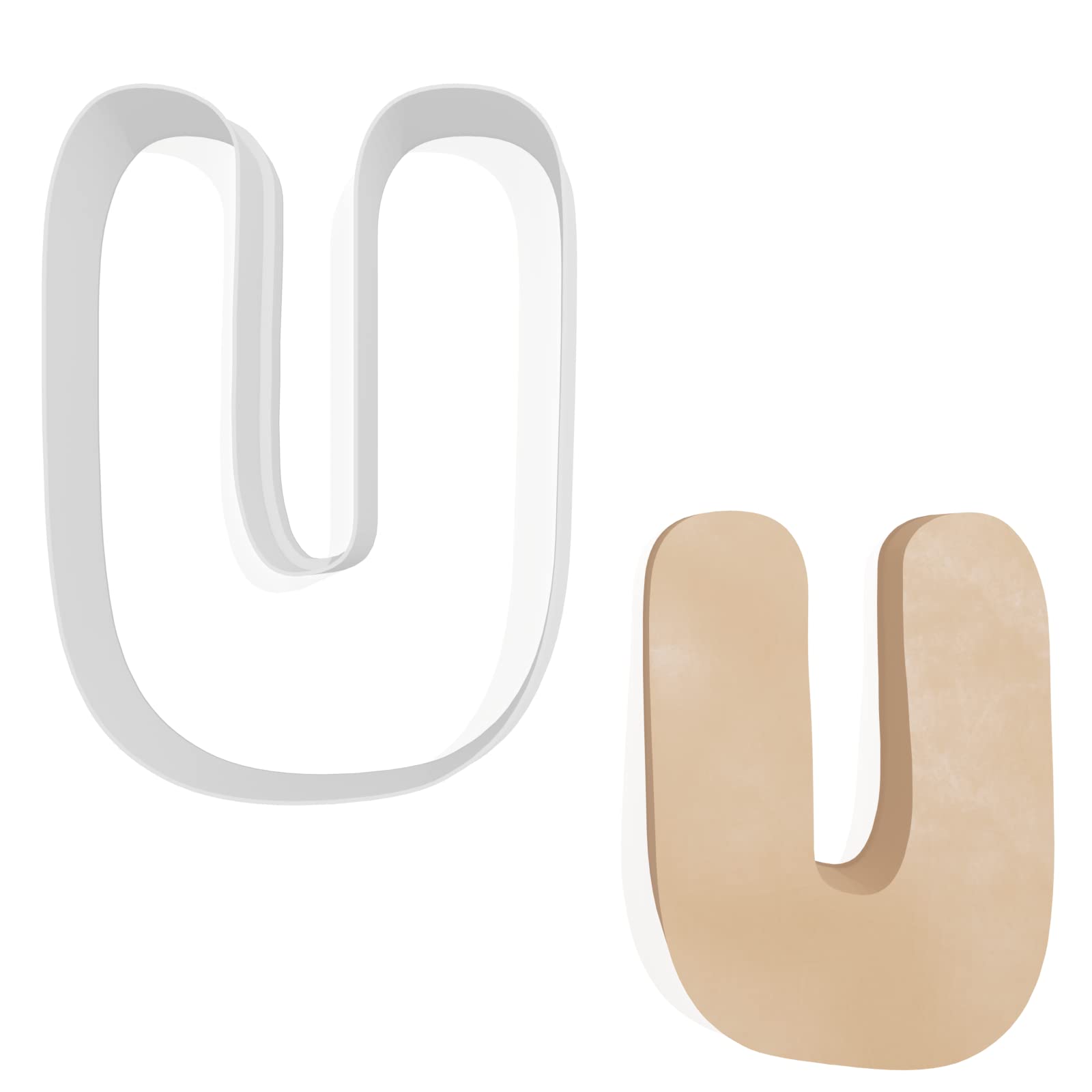 Letter U Cookie Cutter - 3 Sizes