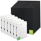 6Pack HPA300 HEPA Filter Replacement for Honeywell Air Purifiers Filter HPA300 HPA200 HPA100 Series - Replace HRF-R3 & HRF-R2 & HRF-R1&HRF-AP1 with 8 Pack Activated Carbon Pre-Filter by Blutoget