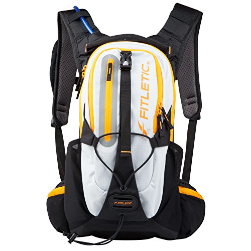 Fitletic Hydration Backpack | Orange 11L Pack | for Running, Trail, Hiking, Cycling