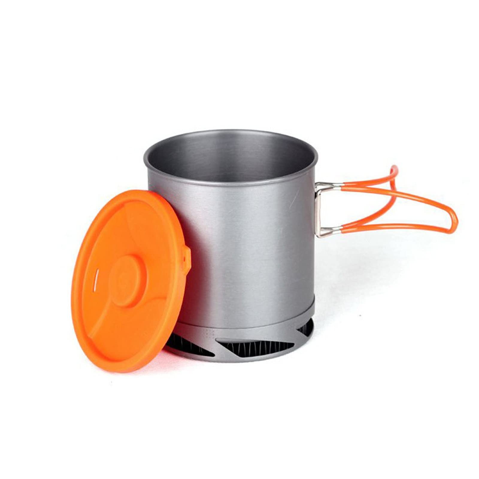 Pot Casserole Bouilloire Ensemble 1L Camping Cookwear Pot Ensemble d'établissements de Cuisine et kit de Mess Pot de Camping (Couleur : Gray, Size : 11.5x13.5cm)