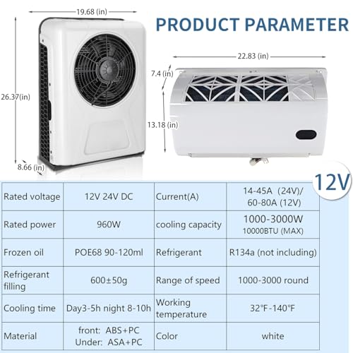 Treeligo RV Rooftop Air Conditioner, DC Air Conditioning Unit for Truck Van RV Camper Bus Ambulance Car Sweeper Electric Sightseeing - Image 3