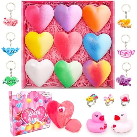 FUNCREVITY Valentine's Kids Bath Bomb Set Cover