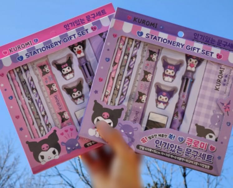 Bandal & Neoul Kitty & Friends' Premium Stationery Set in Box - Choose Your Character (Kuromi)