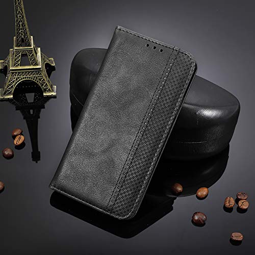 XINNI Protective Phone Case for Nokia C22, PU/TPU Vintage Flip Leather Shockproof Cover Magnetic Book Style Wallet, Black - Image 2