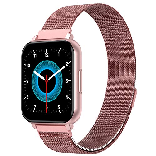 Smart Watch,G.Home Fitness Tracker with Blood Pressure Heart Rate Sleep Monitor,Waterproof Step Counter for Women Men,Smartwatch Compatible with iOS Android(Rose Golden)