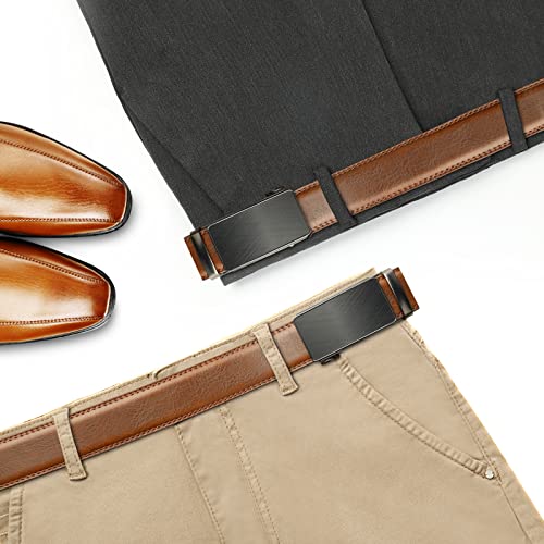 Image of Lavemi Men's Real Leather Ratchet Dress Casual Belt, Cut to Exact Fit,Elegant Gift Box