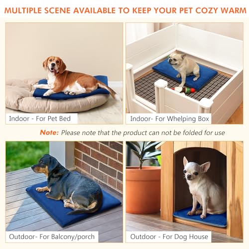 pecute Haustier Heizkissen, Outdoor Heizdecke Haustier wasserdichte IPX7, Elektrisches Heizkissen für Katzen, Heizmatte 9-stöckige Struktur mit Anti-Bite-Schlauchwickel Kabel(S, 30x40cm)