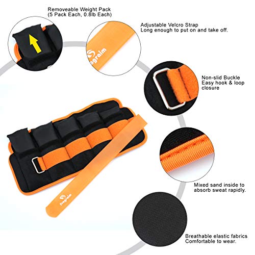 Adjustable Ankle Weights 1-3/4/5/6/8/10/12/15/20 LBS Pair with Removable Weight for Jogging, Gymnastics, Aerobics, Physical Therapy - Image 4