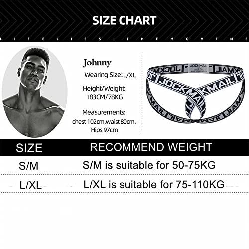 JOCKMAIL Super Stretch Fashion Jockstraps Seamless Large Size Men's Underwear Thong White G-string2