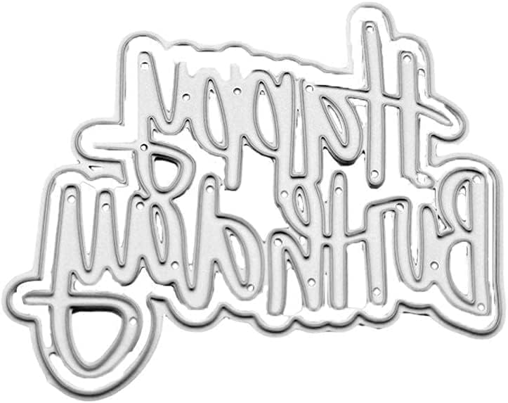 Miniatura 2 de Tustao Troqueles de corte de metal de feliz cumpleaños, álbum de recortes, álbum de fotos, manualidades, troqueles de cumpleaños, manualidades,