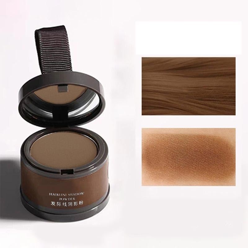 Hair Magic Hairline Powder, Concealer for Bald Spots, Root Dye Touch Up, Powder for Thinning Natural Finish (01#Dark BrownGrey)