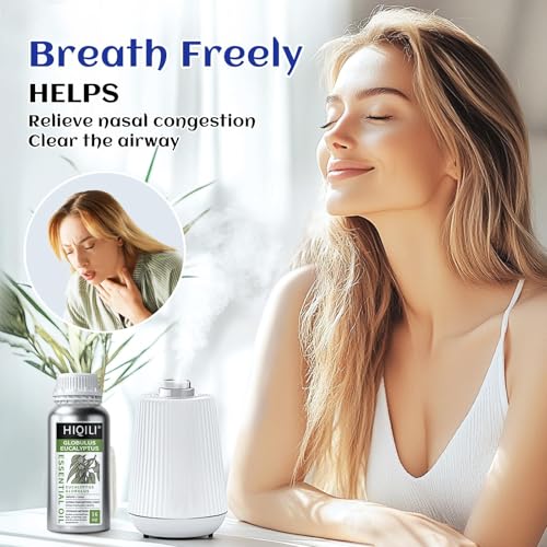 Image of HIQILI Eucalyptus Essential Oil for Spray, Diffuser & Skin, 100% Pure Undiluted - 16 Fl Oz