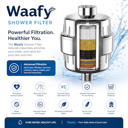 Image of 20 Stage Shower Head Filter for Bathroom Hard Water Softner SF-20 Pro | Water Softener | Hard Water Filter Tap, Reduces hair fall, Protects Skin | Remove Chlorine and Harmful Chemicals (Pack of 1) D22