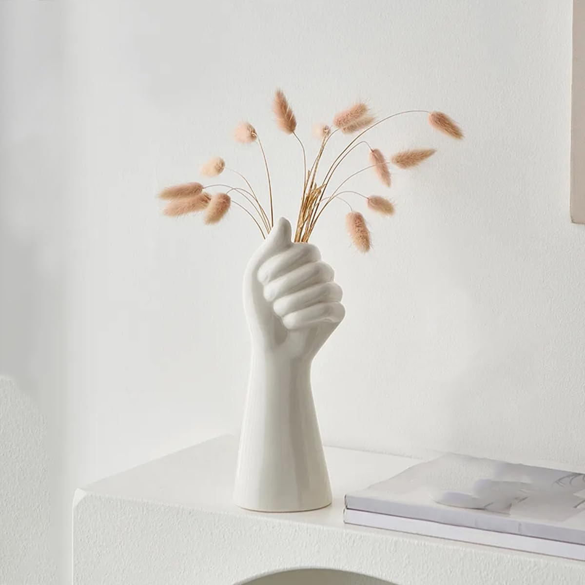 Amazon.com: homeemoh Creative Hands Flower Vase Decorative Ceramic
