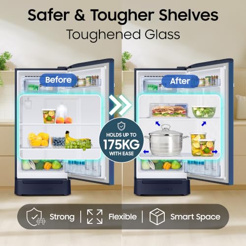 Samsung 189L Camellia Blue Single Door Refrigerator New Camellia Blue - Image 7