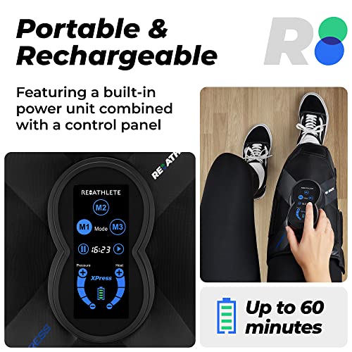 Reathlete Xpress Knee Massager: Leg Compression Massager For Knee Pain Relief | Leg Massager With Heat And Compression | Also Calf Massager Or Thigh Massager | Leg Compression Massager For Circulation #TOP3