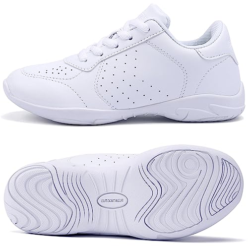Girls White Cheer Shoes Women Lightweight Cheerleading Shoes Competition Sneakers3