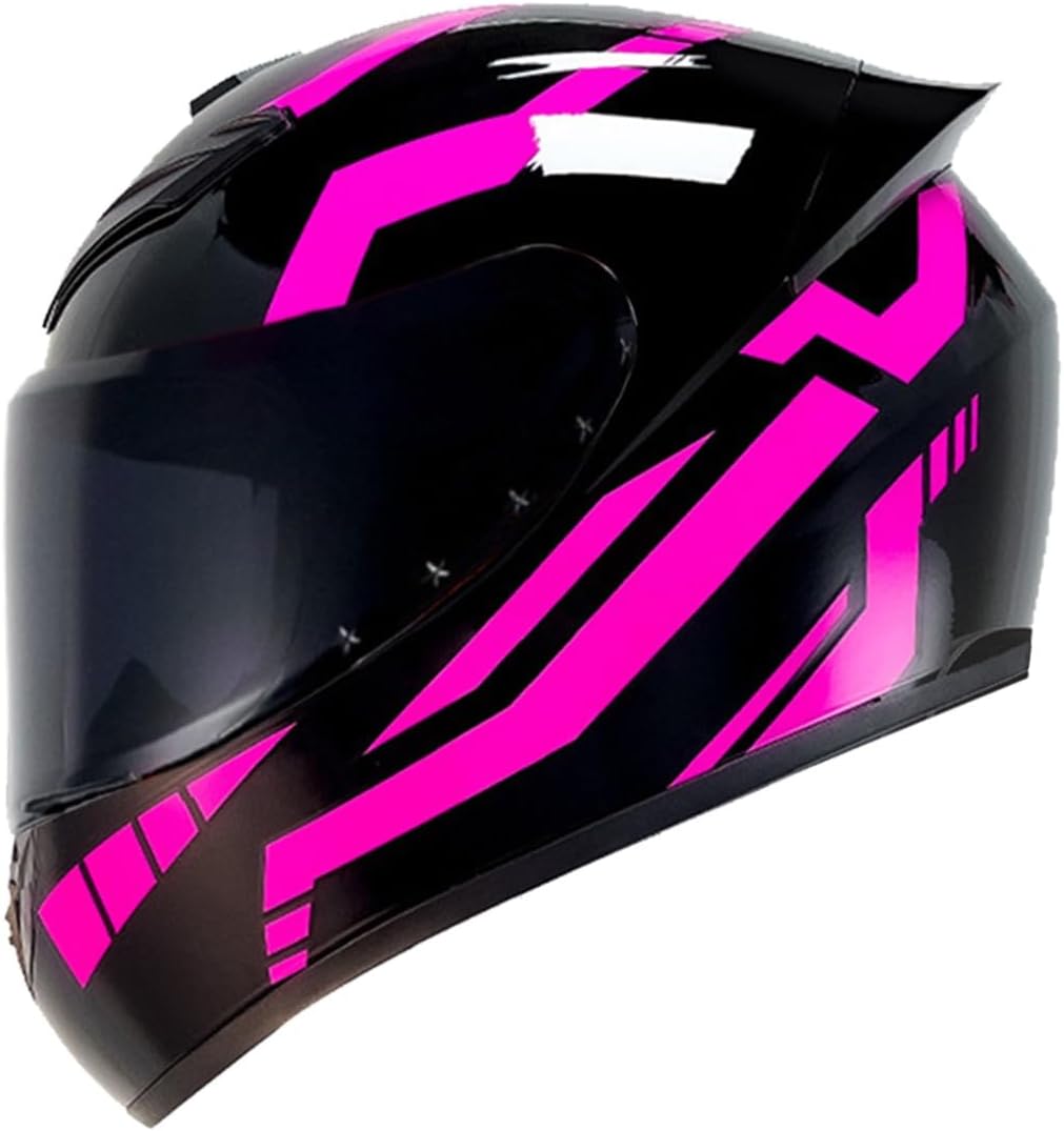 Full Face Motorcycle Helmet for Unisex Adults DOT Approved, Integrated Black Helmet Full Face Flip Up Motorbike HD Visor Helmets, Multiple Vents Street Bike Racing Cascos para Moto