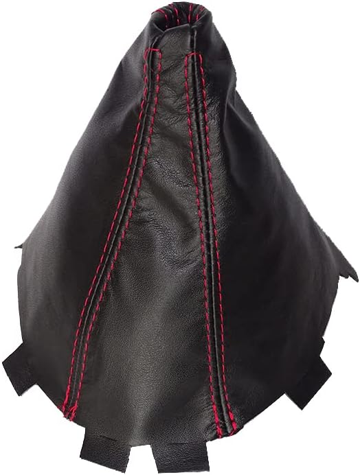 Ltd Compatible with Shift Boot for Ford Focus MK3 Facelift 6 Speed 2015-2018 Leather Red Stitching