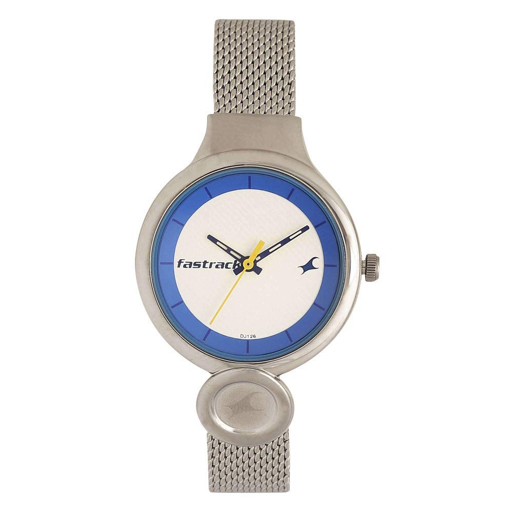 Fastrack Denim Quartz Analog White Dial Stainless Steel Strap Watch for Girls-NN6181SM02 (B07QJ5V1BK) Amazon Price History, Amazon Price Tracker