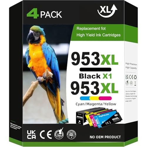 953XL 953 XL Druckerpatronen Kompatibel für HP 953XL Multipack Kompatibel mit HP Officejet Pro 8710 8715 7720 7740 7730 8720 8730 8210 8725 8715 8740 8218 4er-Pack
