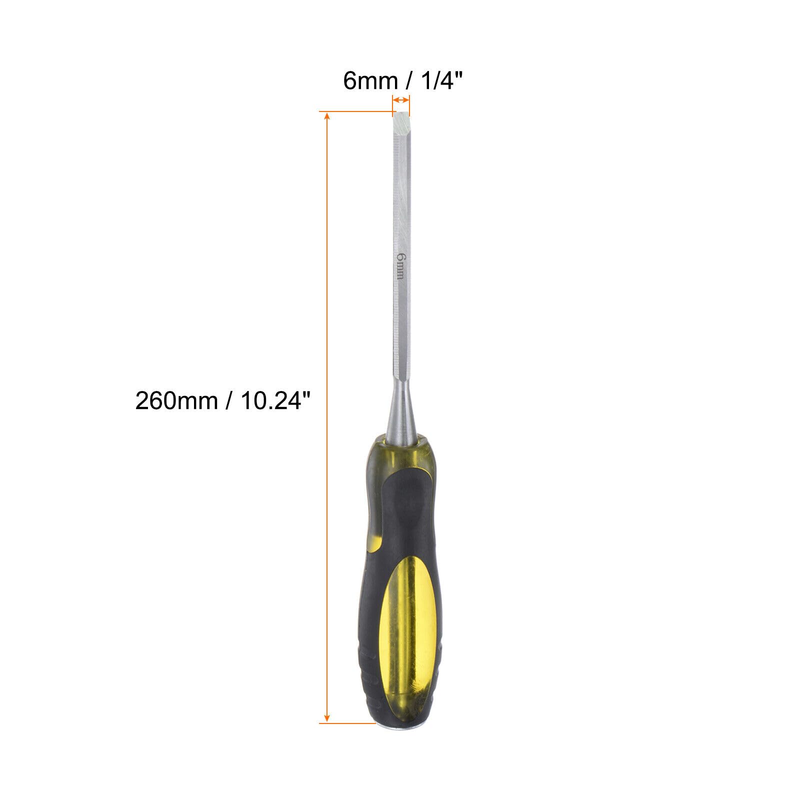 Parts for Machine 6mm Straight Wood Chisel 260mm Beveled Edge Blade Woodworking Hand Tools (#CN-250924-05643)