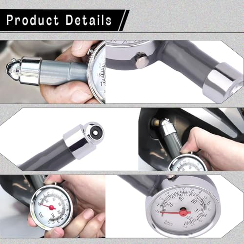 Image of Tire Pressure Gauge for Cars (0-100 Psi), Mechanical Tire Gauges for Tire Pressure, Tire Pressure Gauge Heavy Duty, Tire Air Gauge for Motorcycles, Trucks, Bicycles